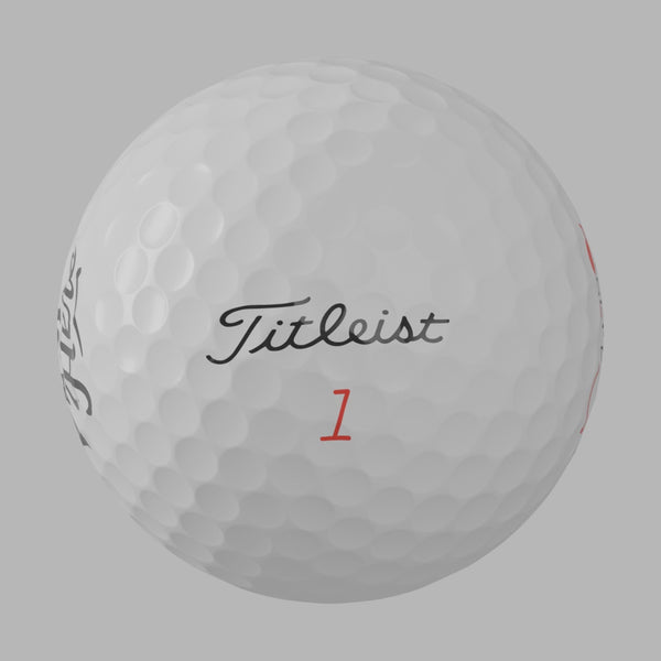 Titleist TruFeel Golf Balls (2026) animation showing the 0.875-inch personalization area.