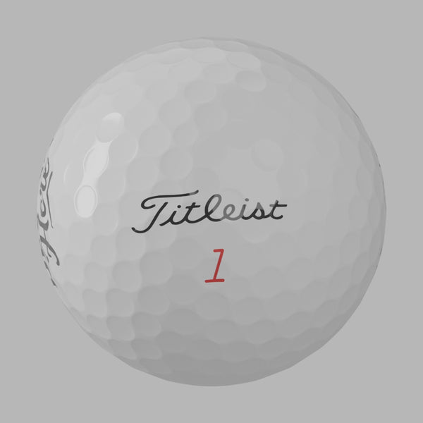 Titleist Pro V1x Golf Balls animation showing the 0.875-inch personalization area.