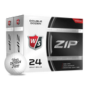 Custom Wilson Zip golf ball in white with a printed logo